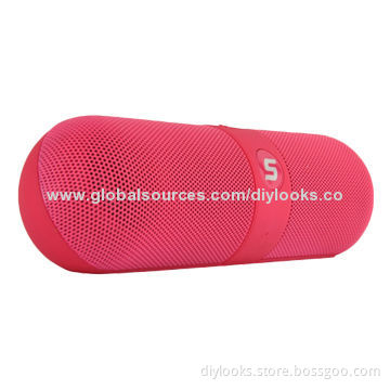 Mini Pill Portable NFC Bluetooth Speaker, Supports Handsfree Function (Magenta)